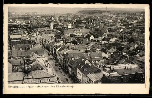 AK Mühlhausen /Th., Ortsansicht von der Marienkirche aus