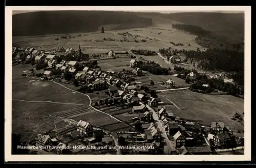 AK Masserberg /Th., Gesamtansicht vom Flugzeug aus
