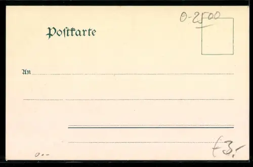 Lithographie Rostock, Kröplinerthor und Jacobikirche