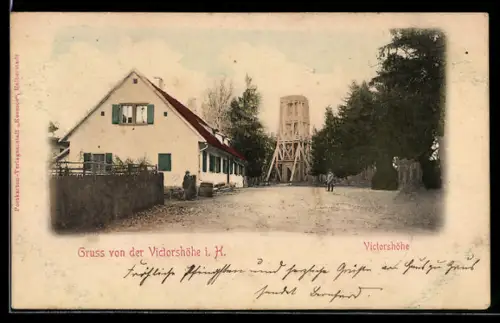 AK Victorshöhe i. H., Victorshöhe mit Aussichtsturm