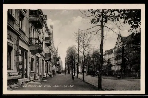 AK Heidenau, Partie in der Ernst-Thälmann-Strasse