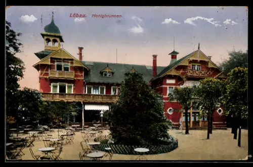 AK Löbau, Gasthaus Honigbrunnen