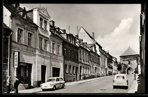 AK Marienberg /Sa., Blick zum Zschopauer Tor mit Foto-Geschäft