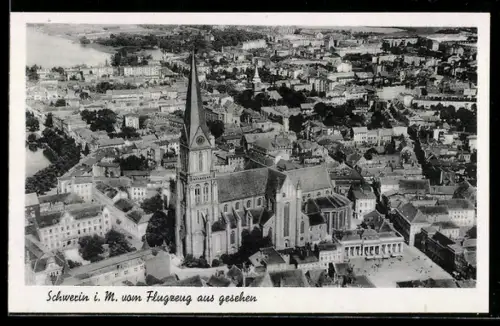 AK Schwerin, vom Flugzeug aus gesehen