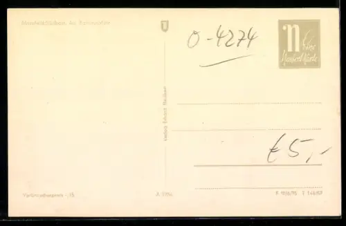 AK Mansfeld / Südharz, Rathausplatz mit Ratskeller