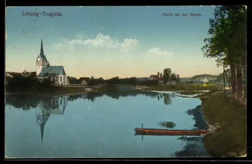 AK Leisnig-Tragnitz, Mulde mit Kirche