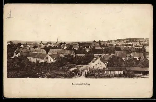 AK Grosssteinberg, Blick über die Dächer der Ortschaft