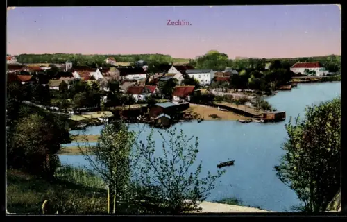 AK Zechlin, Ortsansicht aus der Vogelschau