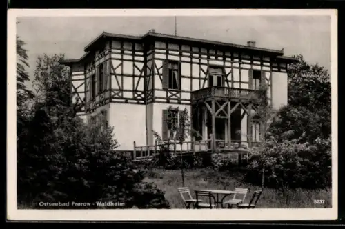 AK Prerow, Das Waldschloss des Ostseebades, Fachwerkhaus