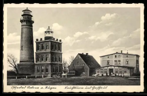 AK Arkona a. Rügen, Leuchtturm und Gasthaus