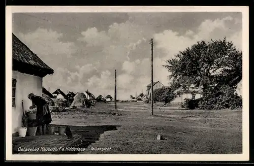 AK Neuendorf a. Hiddensee, Ostseebad, Teilansicht