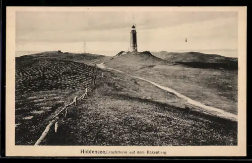 AK Hiddensee, Leuchtturm auf dem Balkenberg