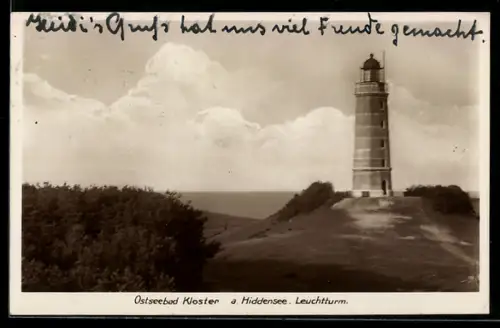 AK Kloster a. Hiddensee, Ostseebad, Leuchtturm