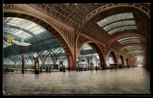 AK Leipzig, Hauptbahnhof Bahnsteige