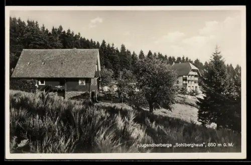 AK Ottenhöfen /Schwarzwald, Jugendherberge Sohlberghaus, Panorama