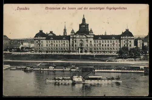 AK Dresden-Neustadt, Ministerium des Inneren u. der auswärtigen Angelegenheiten