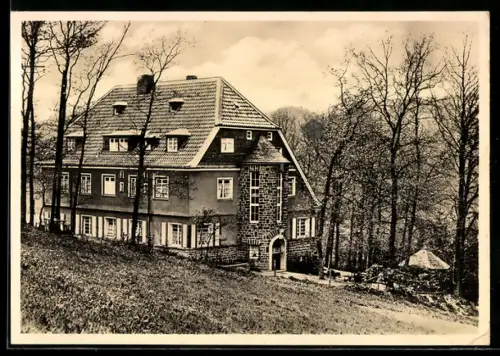 AK Eitorf /Sieg, Jugendherberge mit Gartenpavillon