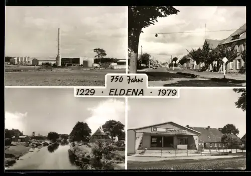 AK Eldena, 750jähriges Jubiläum 1979, Eldepartie, Einkaufszentrum, Trockenwerk