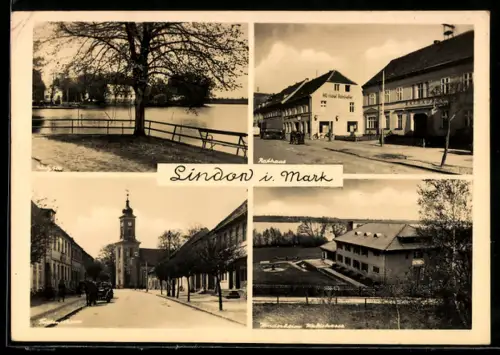 AK Lindow, Wutzsee, HO Hotel Ratskeller, Friedensstrasse