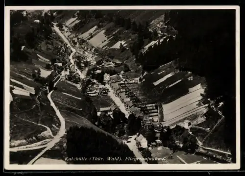 AK Katzhütte /Thür. Wald, Gesamtansicht vom Flugzeug aus