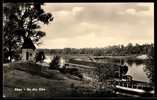 AK Aken, An der Elbe