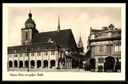 AK Dessau, Partie am grossen Markt