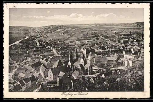 AK Freyburg a. Unstrut, Teilansicht mit Kirche