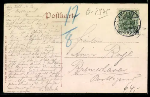 AK Sellin a. R., Strand mit Damenbad