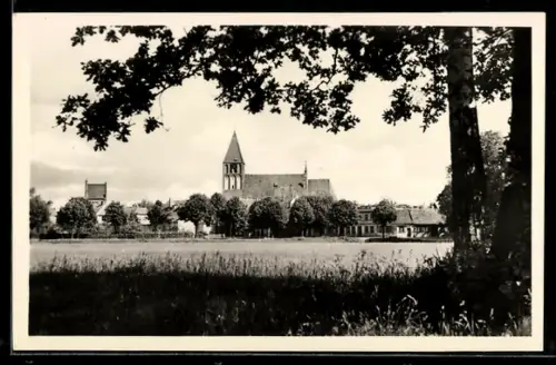 AK Grimmen, Teilansicht mit Kirche