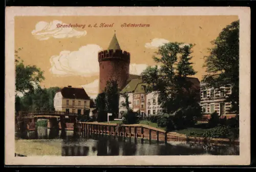 AK Brandenburg, Blick auf den Steintorturm