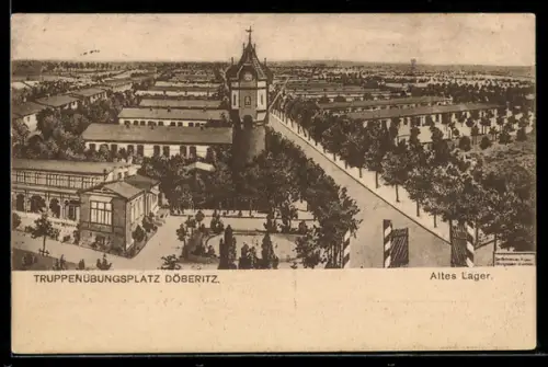 Künstler-AK Döberitz, Truppen-Übungsplatz, Altes Lager