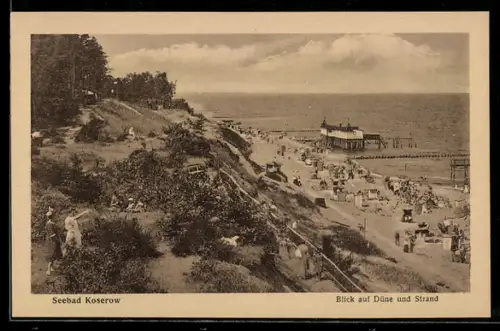 AK Koserow, Blick auf Düne und Strand