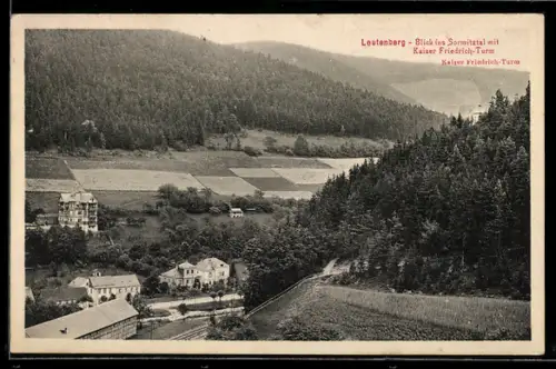 AK Leutenberg, Blick ins Sorbitztal mit Kaiser Friedrich-Turm