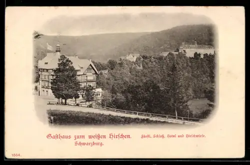 AK Schwarzburg, Gasthaus zum weissen Hirschen