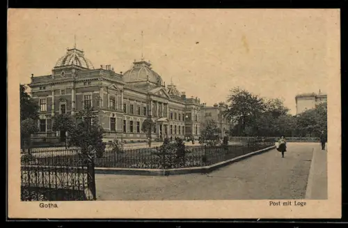 AK Gotha, Post mit Loge