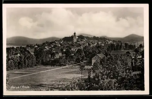 AK Geisa /Rhön, Teilansicht mit Kirche