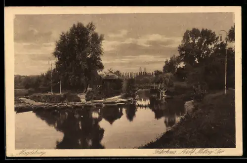 AK Magdeburg, Fährhaus Adolf Mittag-See