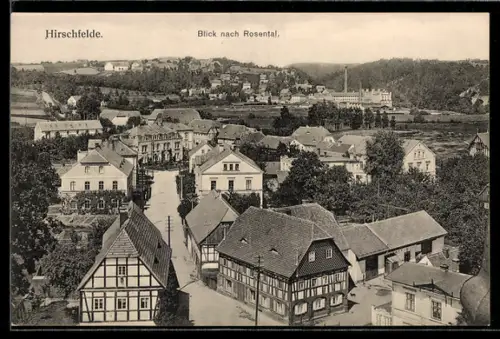 AK Hirschfelde, Blick nach Rosental