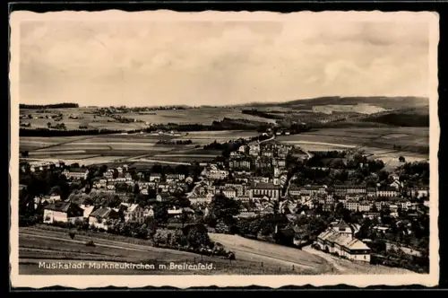 AK Markneukirchen, Gesamtansicht mit Breitenfeld