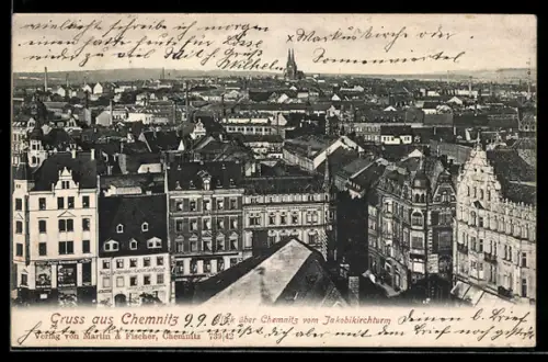 AK Chemnitz, Totalansicht vom Jakobikirchturm