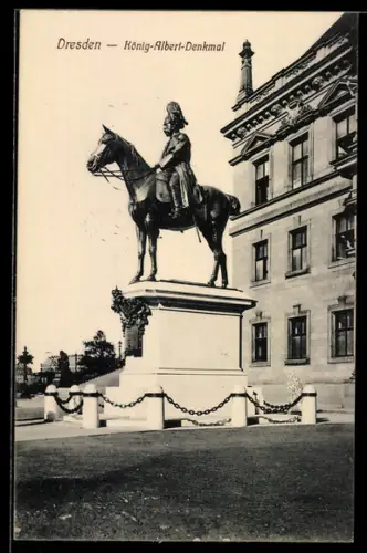AK Dresden, König-Albert-Denkmal