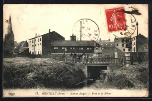 AK Gentilly /Seine, Avenue Raspail et Pont de la Bièvre