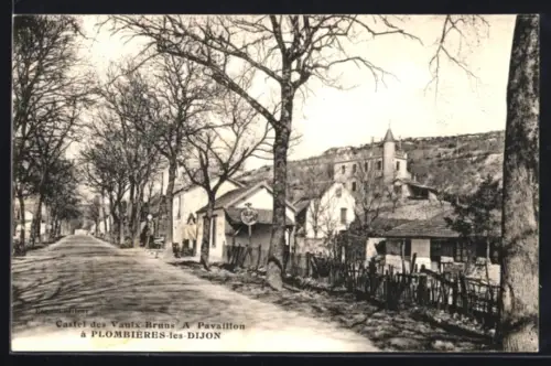 AK Plombières-lès-Dijon, Castel des eaux brunes et pavillon
