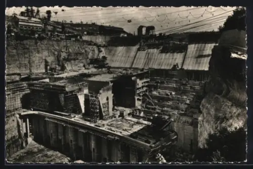 AK Barrage de Genissiat /Ain, Vue générale, Barrage et usine