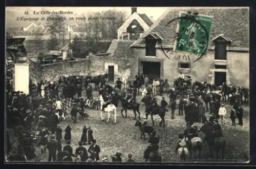 AK La Celle-les-Bordes, L`Équipage de Bonnelles en route pour l`affourée
