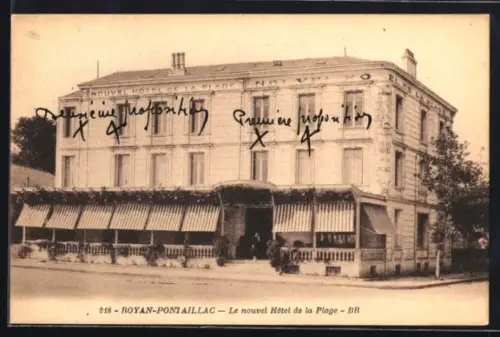 AK Royan-Pontaillac, Le nouvel Hôtel de la Plage