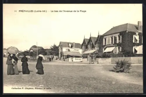AK Préfailles /Loire-Inf., Le bas de l`Avenue de la Plage