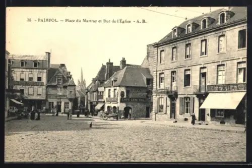 AK Paimpol, Place du Martray et Rue de l`Église