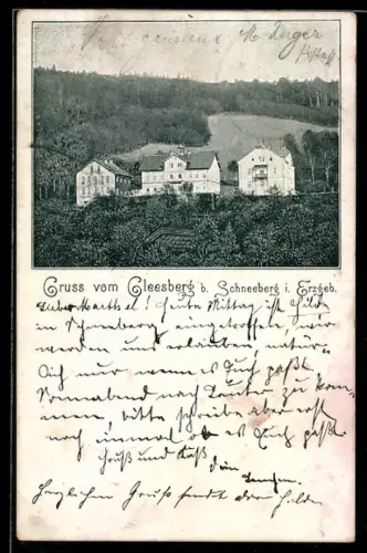 AK Schneeberg i. Erzgeb., Hotel auf dem Gleesberg