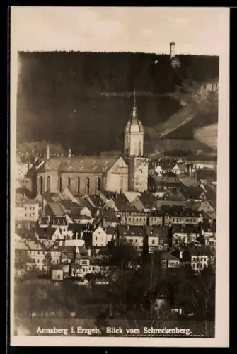 AK Annaberg i. Erzgeb., Blick vom Schreckenberg